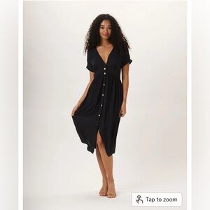 The Normal Brand Black Midi Dress